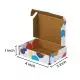 Printed, Printed, 03ply, Flat, Corrugated, Festive, Boxes, 4in x 3in x 1in, Pack of 500