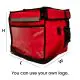 Red, Zip Closure, Without Branding, Multipurpose, Delivery Bags, 14in x 14in x 14in, Pack of 1