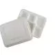 GoEco, Disposable, 5CP, Rectangular with Lid, Baggase, Meal Trays, Pack of 50