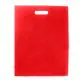 Red, 60gsm, D Cut, Non woven, Shopping, Bags, 12in x 16in, Pack of 100