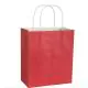 Red, Shopping, Bags, 9.75in x 9in x 4in, Pack of 50