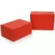 Red, 03ply, Flat, With Lamination, Corrugated, Boxes, 5in x 5in x 2in, Pack of 100