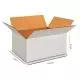 Unprinted, White, 03ply, Universal, Corrugated, Multipurpose, Boxes, 8in x 4in x 4in, Pack of 500